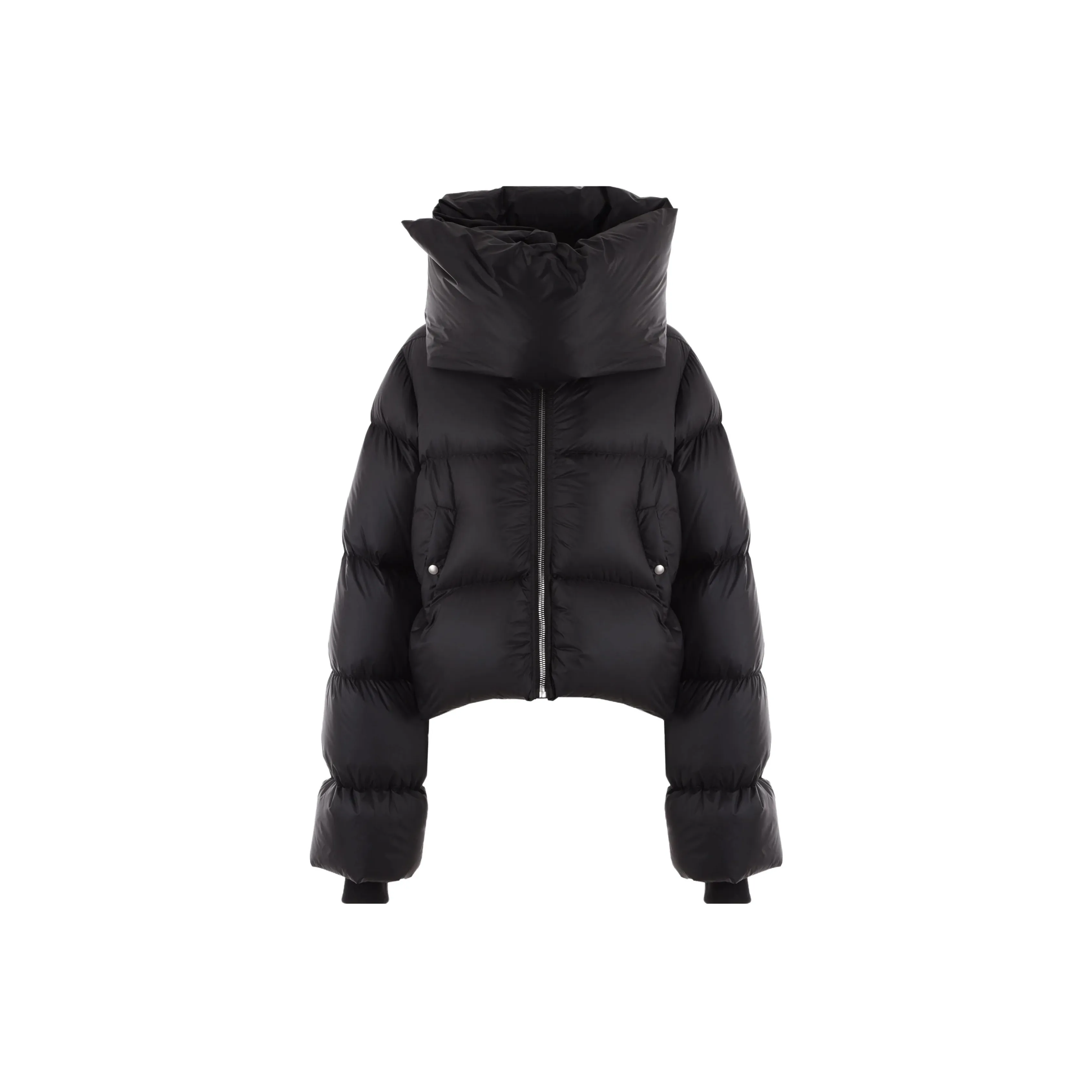 RICK OWENS Funnel Neck Jacket Black