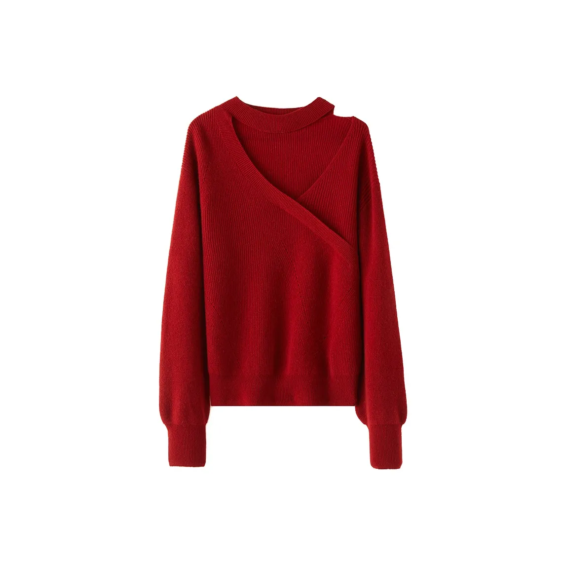 SNOWFORTE Кашемир Свитер Женский Винтажный Красный