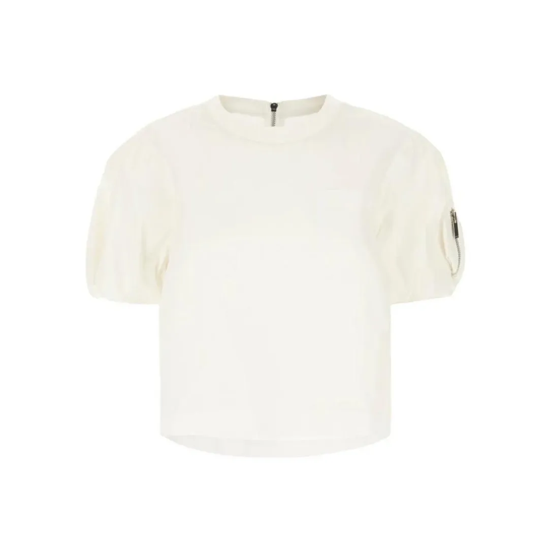 Sacai Puff sleeved Panelled Blouse