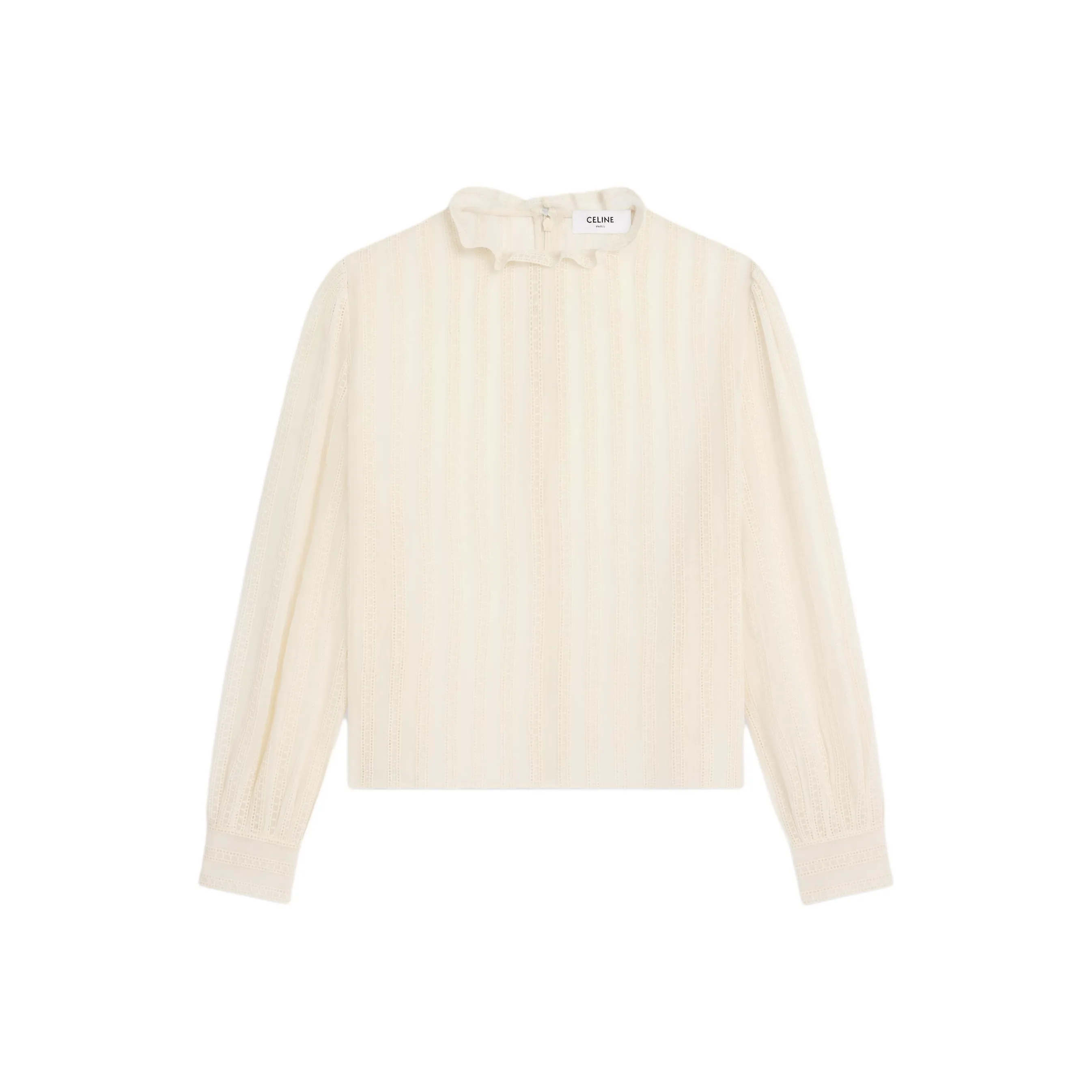 CELINE Frill Detailed Cropped Blouse