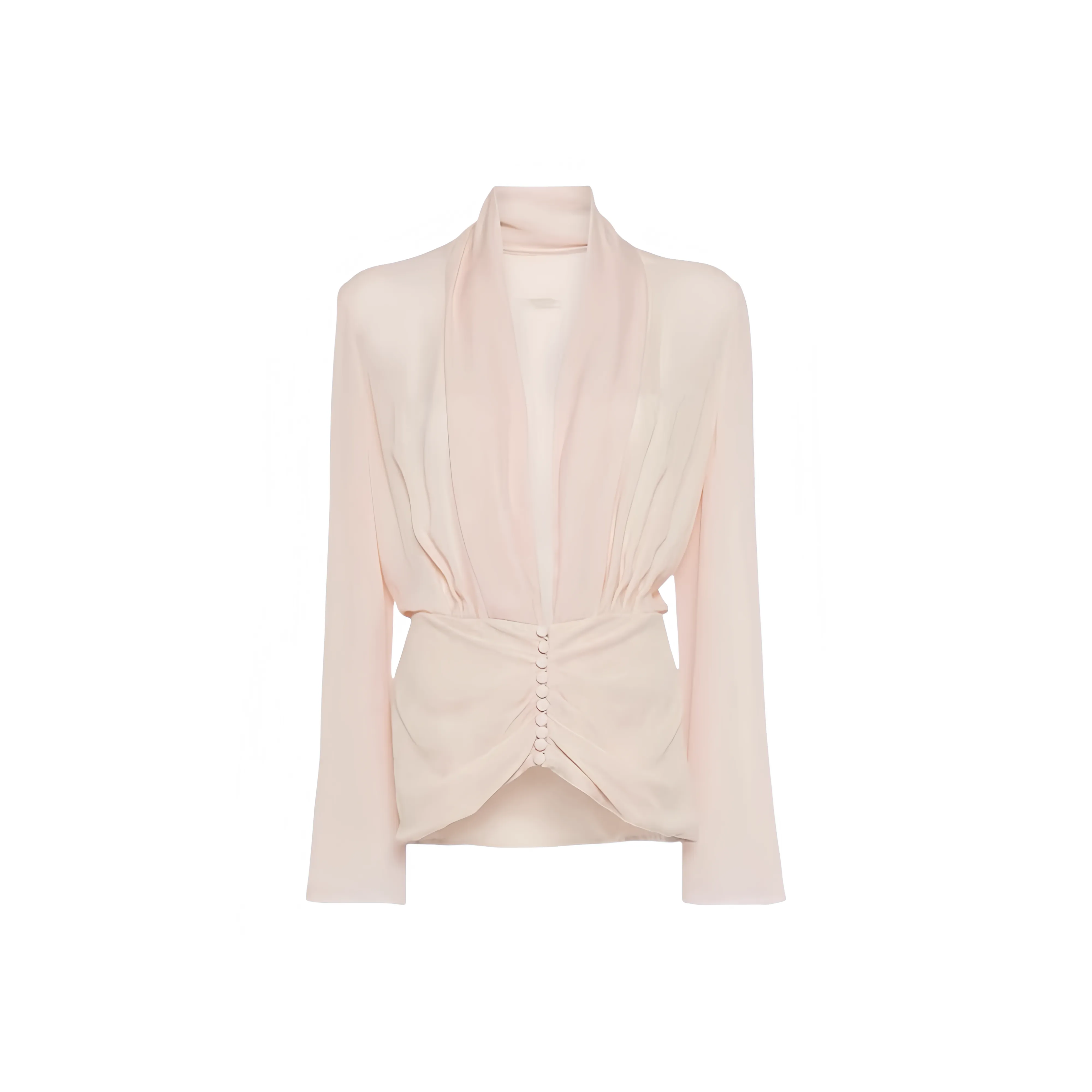 POPO.INFO С утяжкой на талии Плиссированный Длинный Рукав Женские