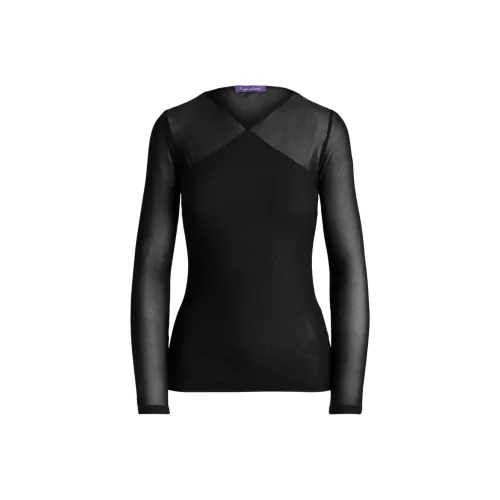 Ralph Lauren Collection Черные Женские Шифоновые Рубашки