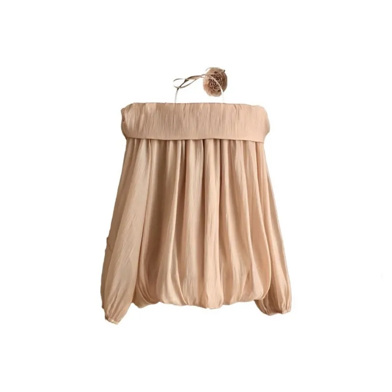 POPO.INFO Шифон Рубашка Женская Сладкий Оранжевый