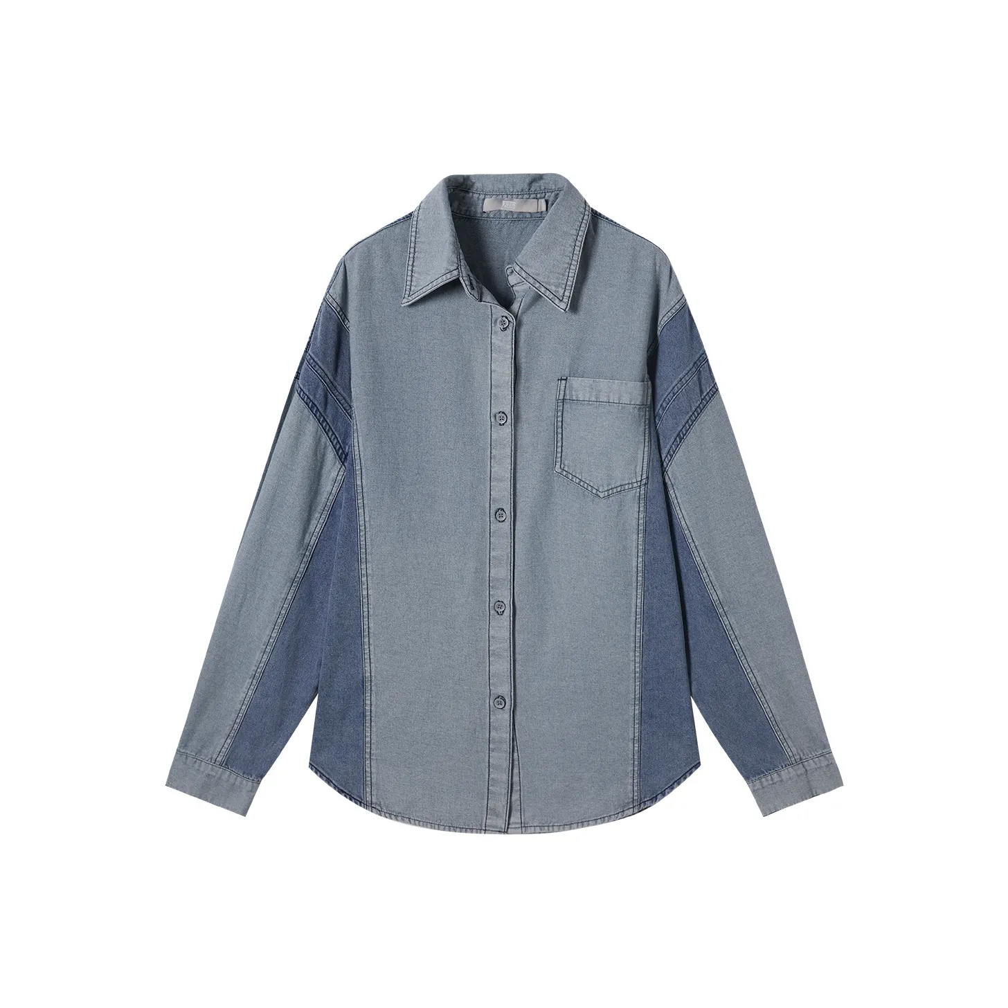 DIALOGUE Рубашка Женская Джинсовая Серый Синий