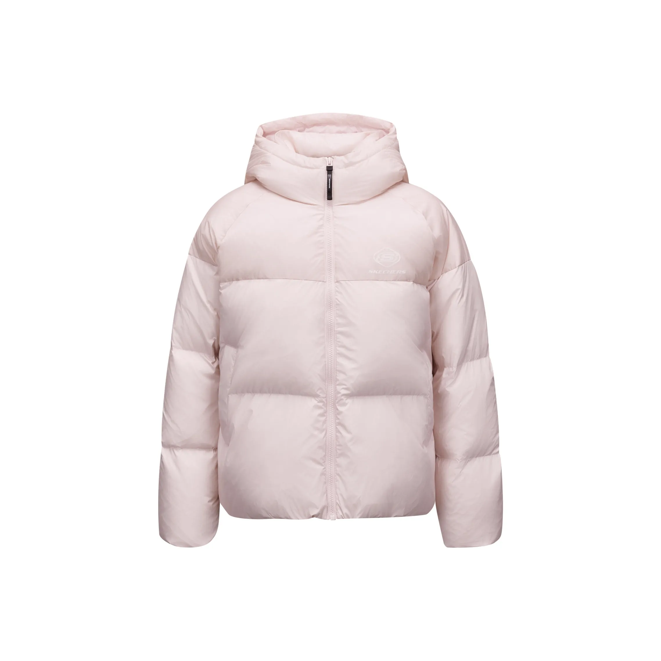 Skechers Пуховик Женский Серый Розовый