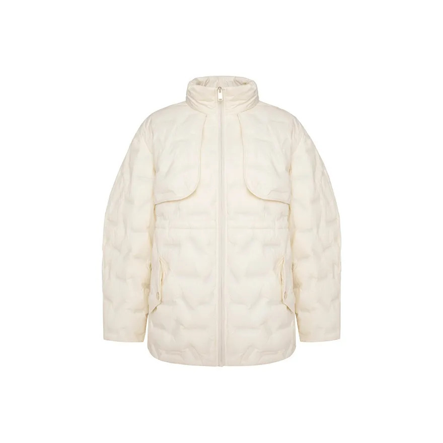 GUESS Пуховик Женский Светлый Бежевый