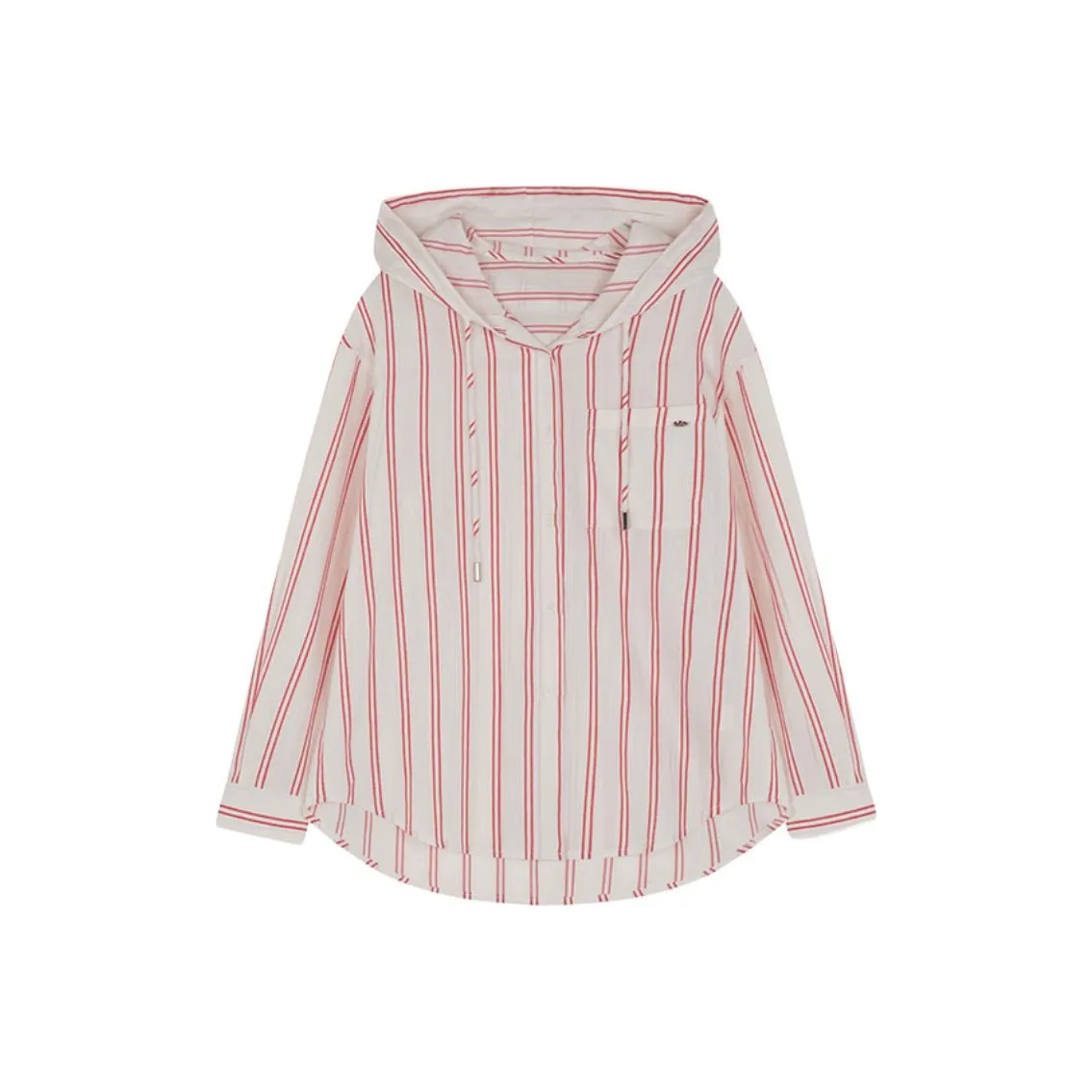 Mo Han Yi Mei Рубашка Женская Красная и Белая Полосы