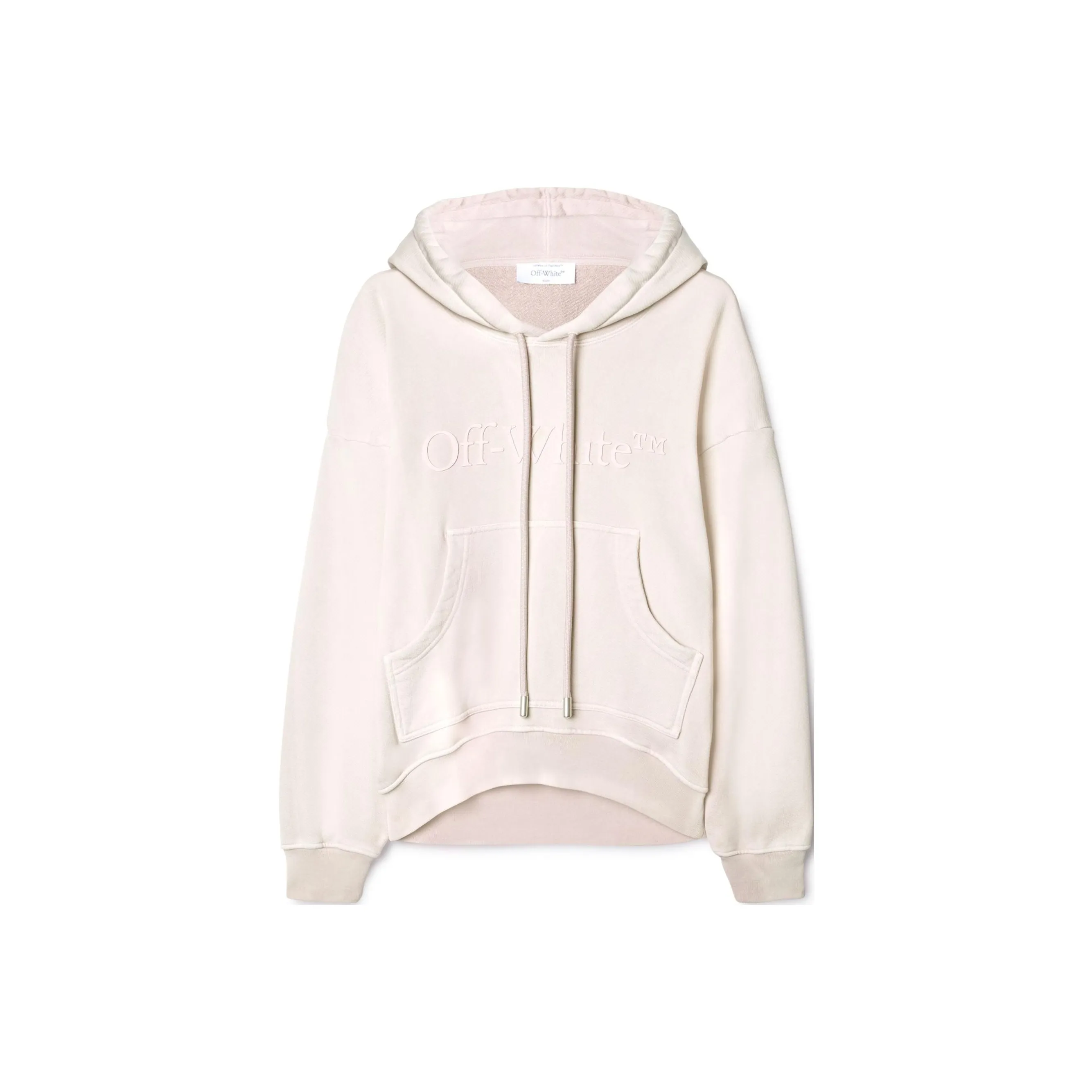 OFF WHITE Laundry Logo embroidered Cotton Hoodie