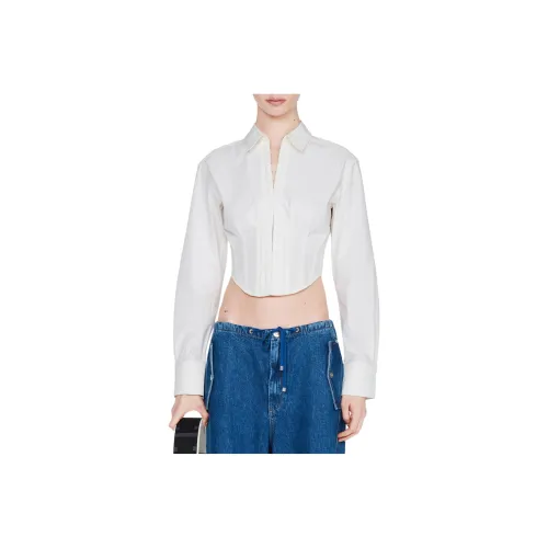DION LEE Сливочный/Сливочный Женские Рубашки