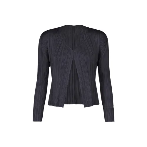PLEATS PLEASE ISSEY MIYAKE Темно-синий Женский Трикотаж