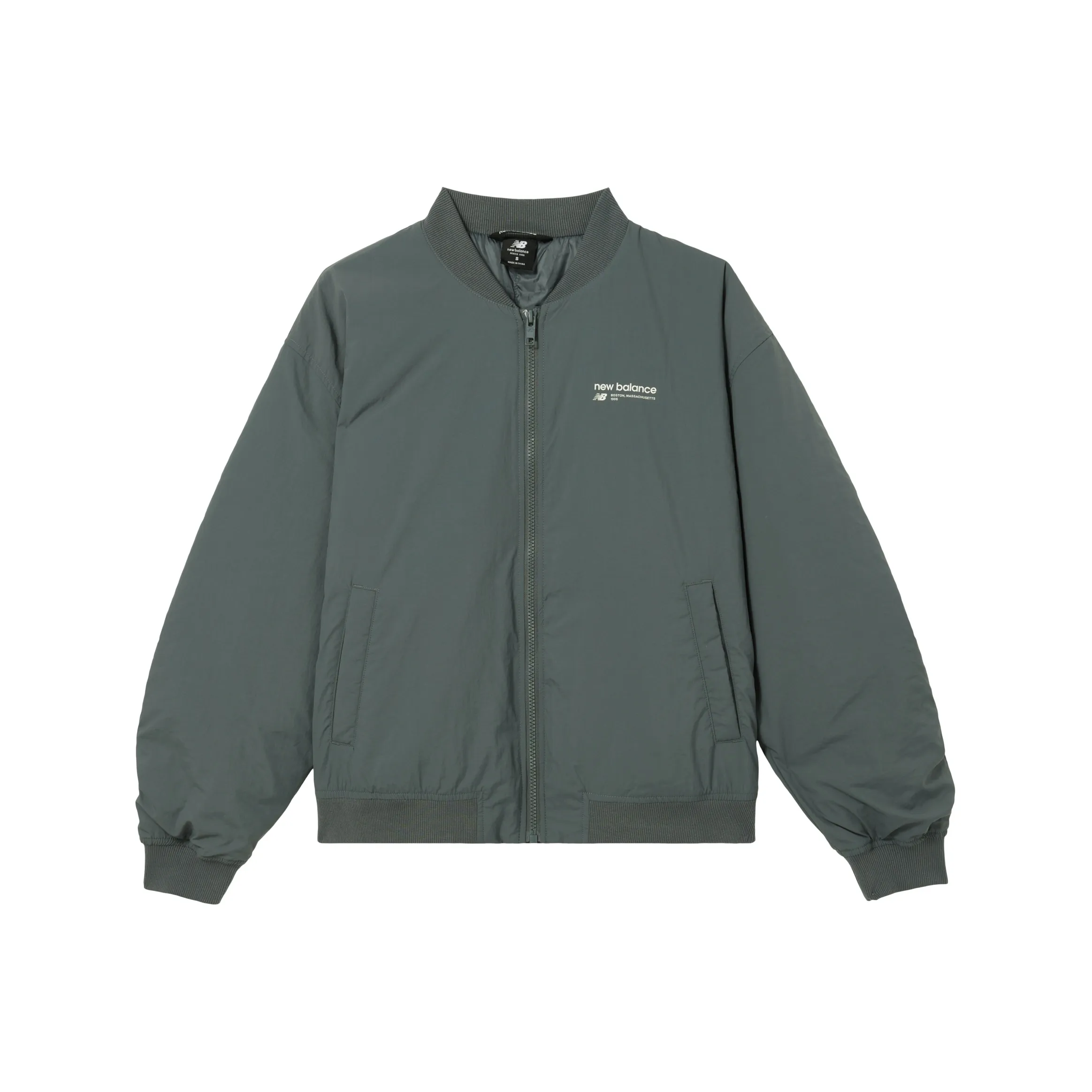 New Balance Linear Heritage Woven Bomber Jacket Jackets Coats Women's Graphite Gray