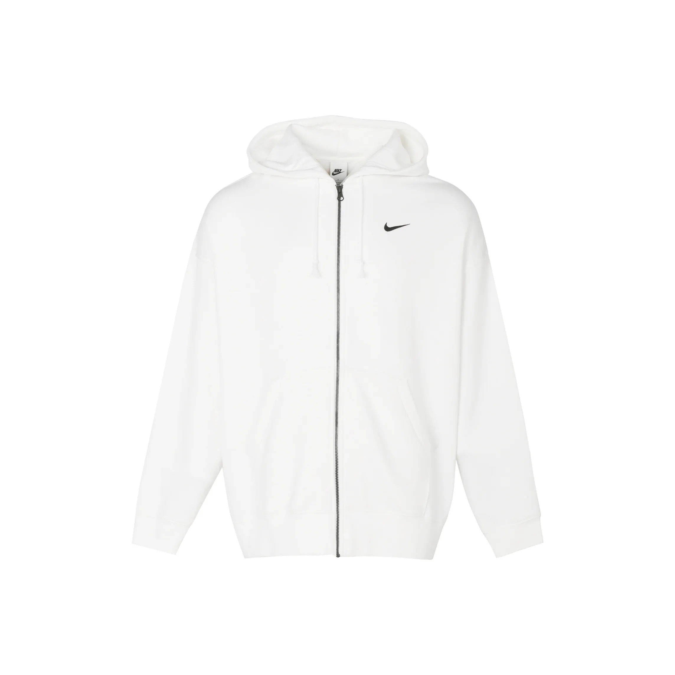 Nike Women'ss Fleece Lined Zip Up Hooded Jacket White