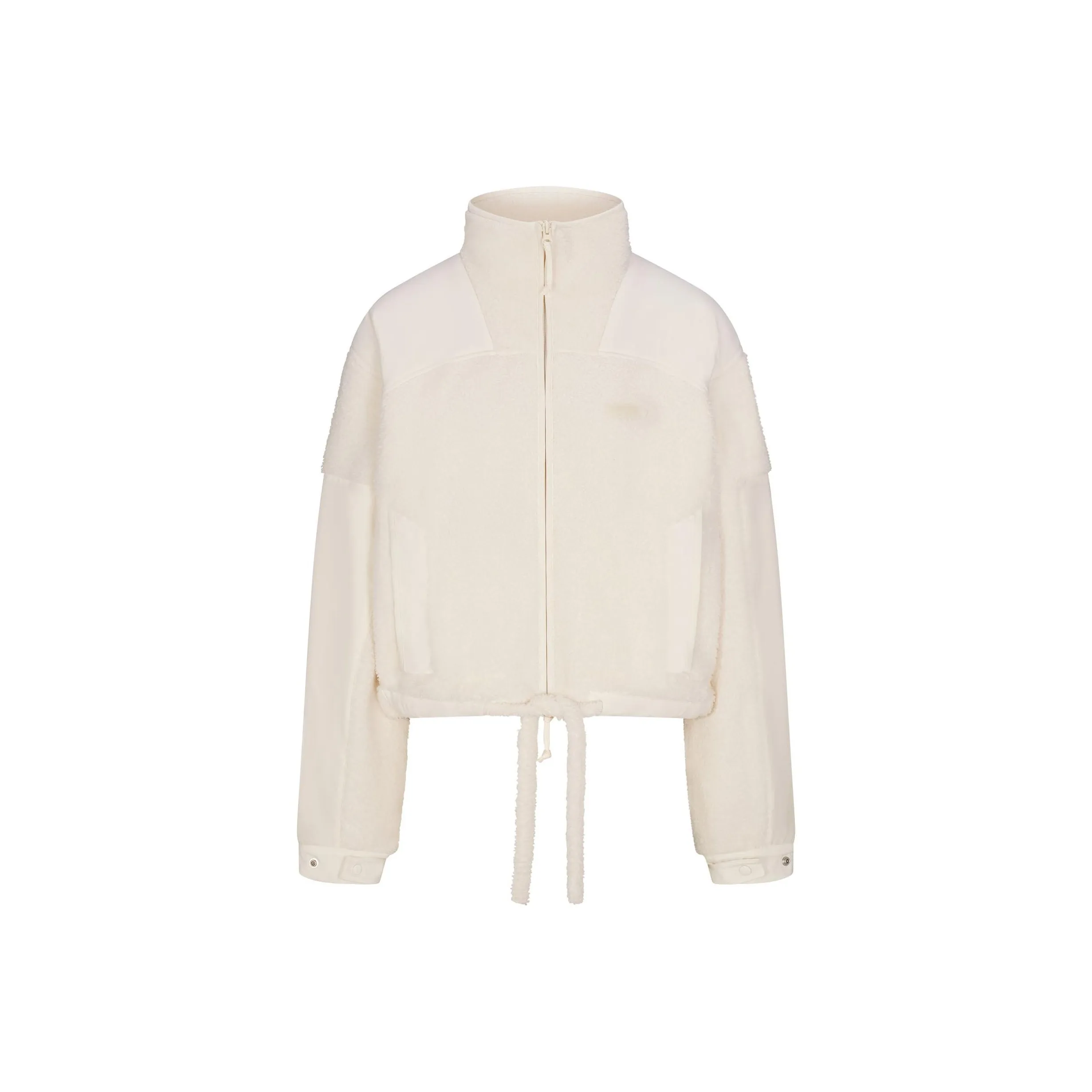 SKIMS FW24 TEDDY BOXY ZIP UP Jackets Coats Women's ECRU/Natural