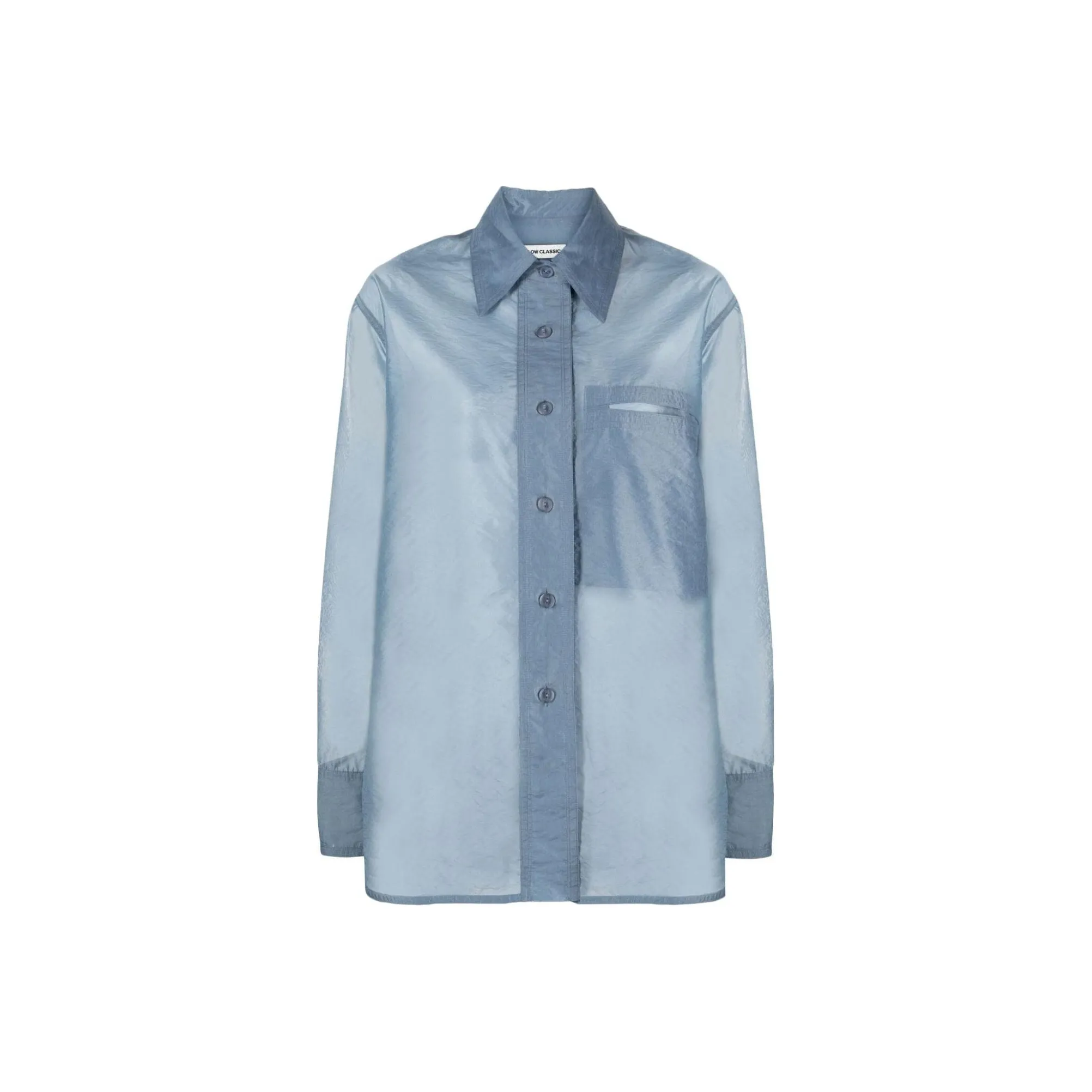 LOW CLASSIC Semi sheer Buttoned Shirt