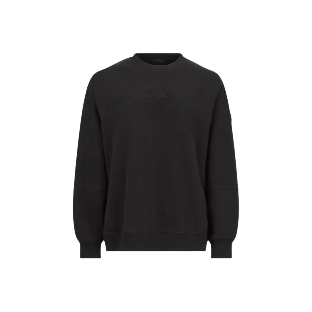 MONCLER Тисненый логотип худи женский черный