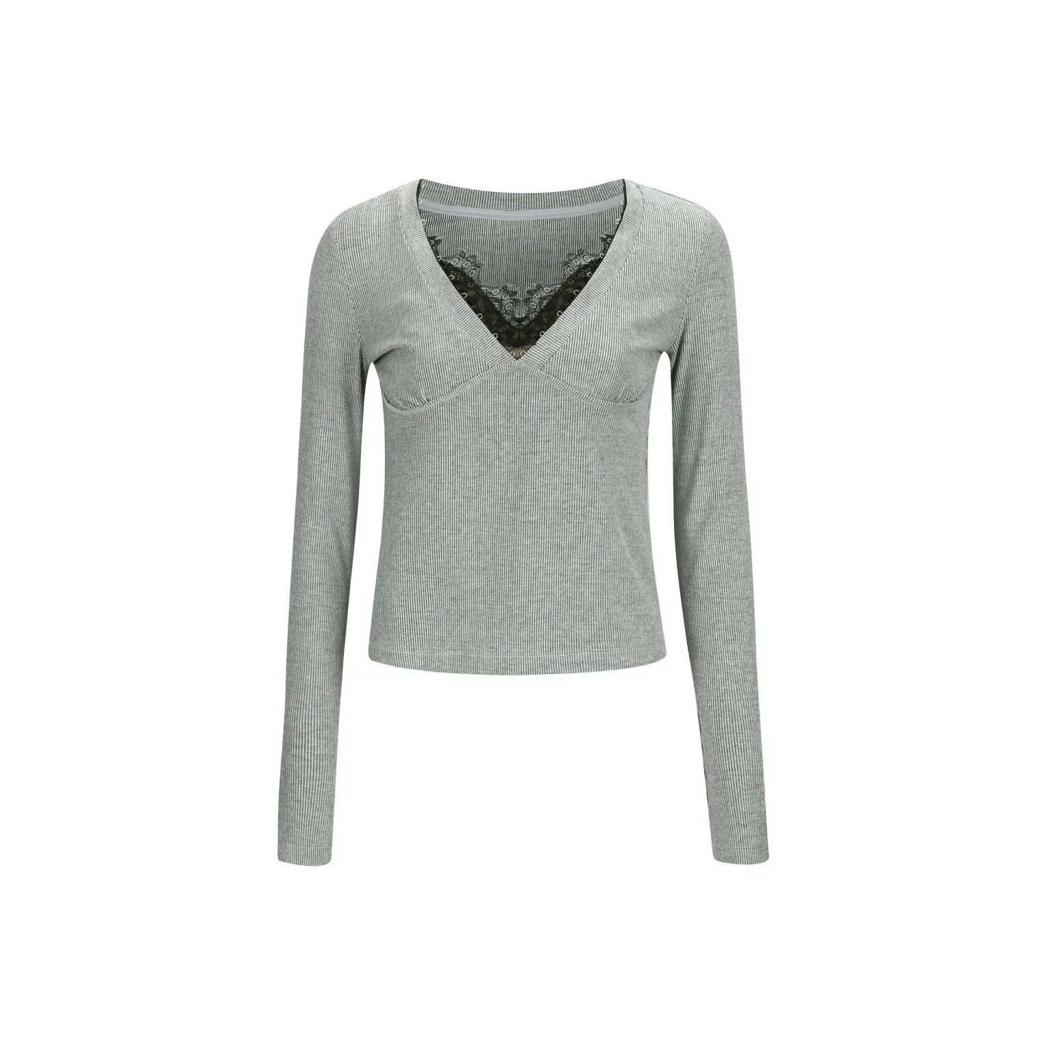 YCH Drop Shoulder Sleeve T Shirt Women's GREY/Gray