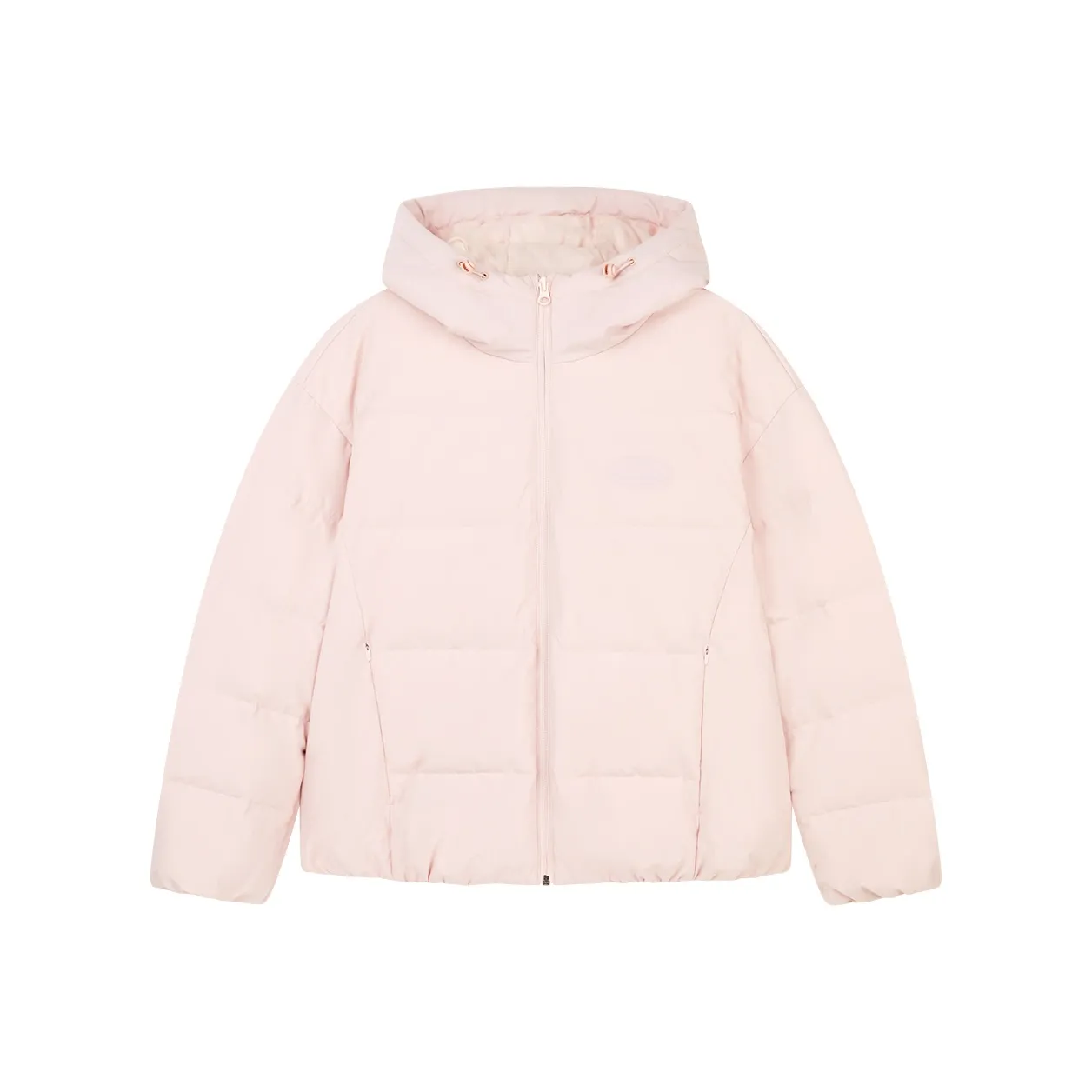 QIAODAN Variety Тренировки Коллекция Пуховик Женская Белая Персиково-Розовая