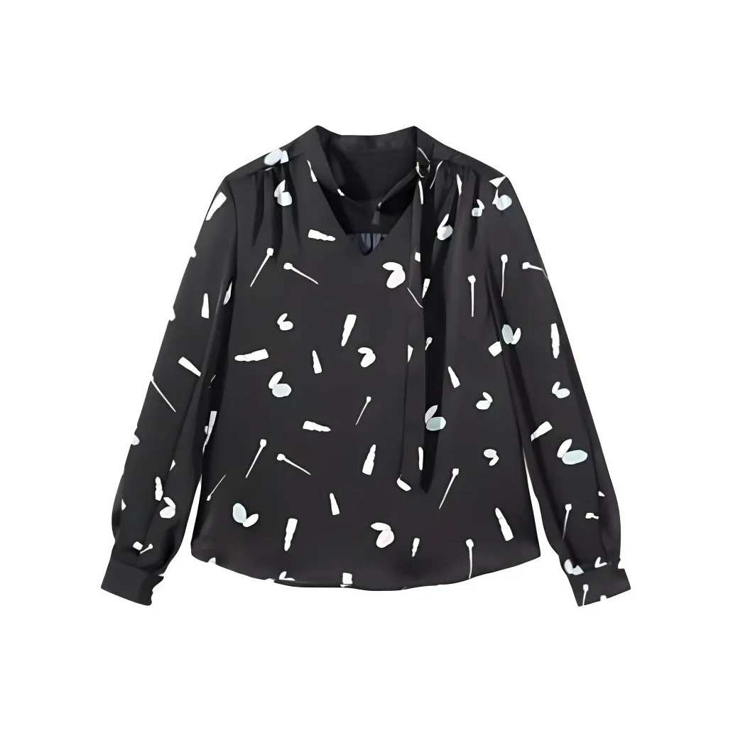 EICHITOO Рубашка Женская Черный Узор 05