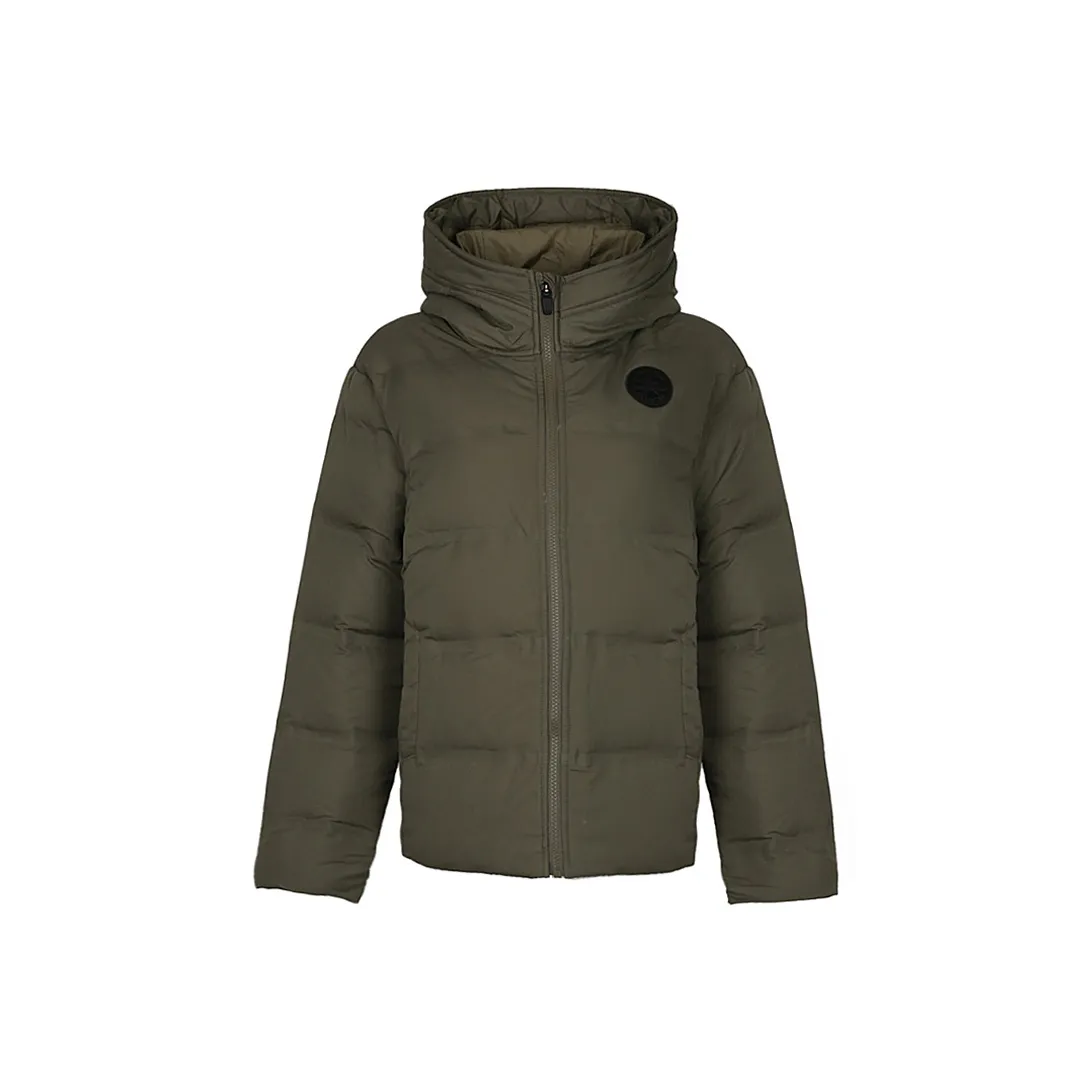 Конверс Оливково-зеленая Женская Пуховая Куртка