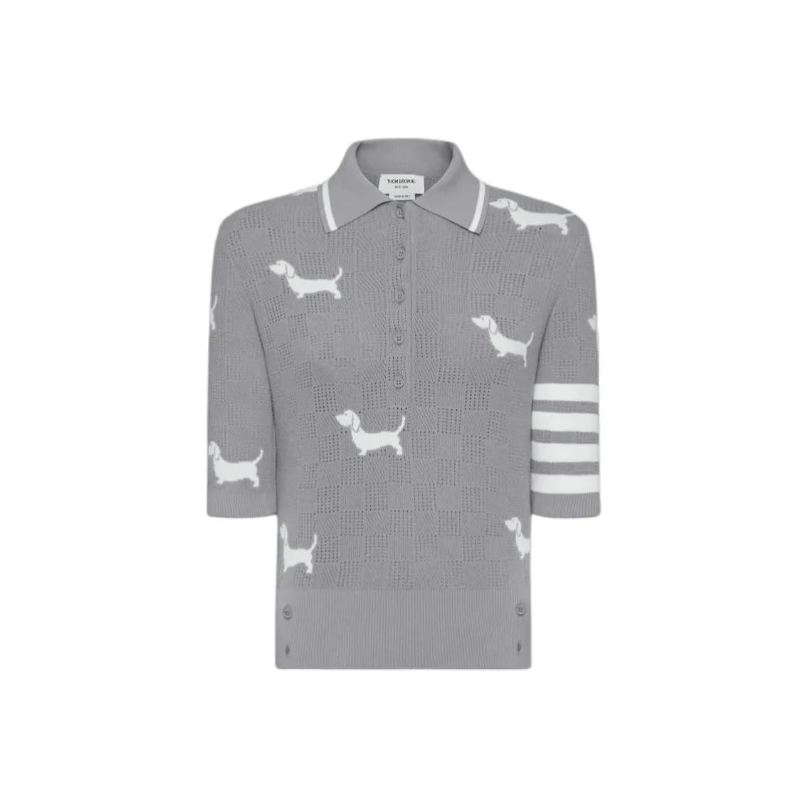 THOM BROWNE Hector Intarsia knit Polo Shirt