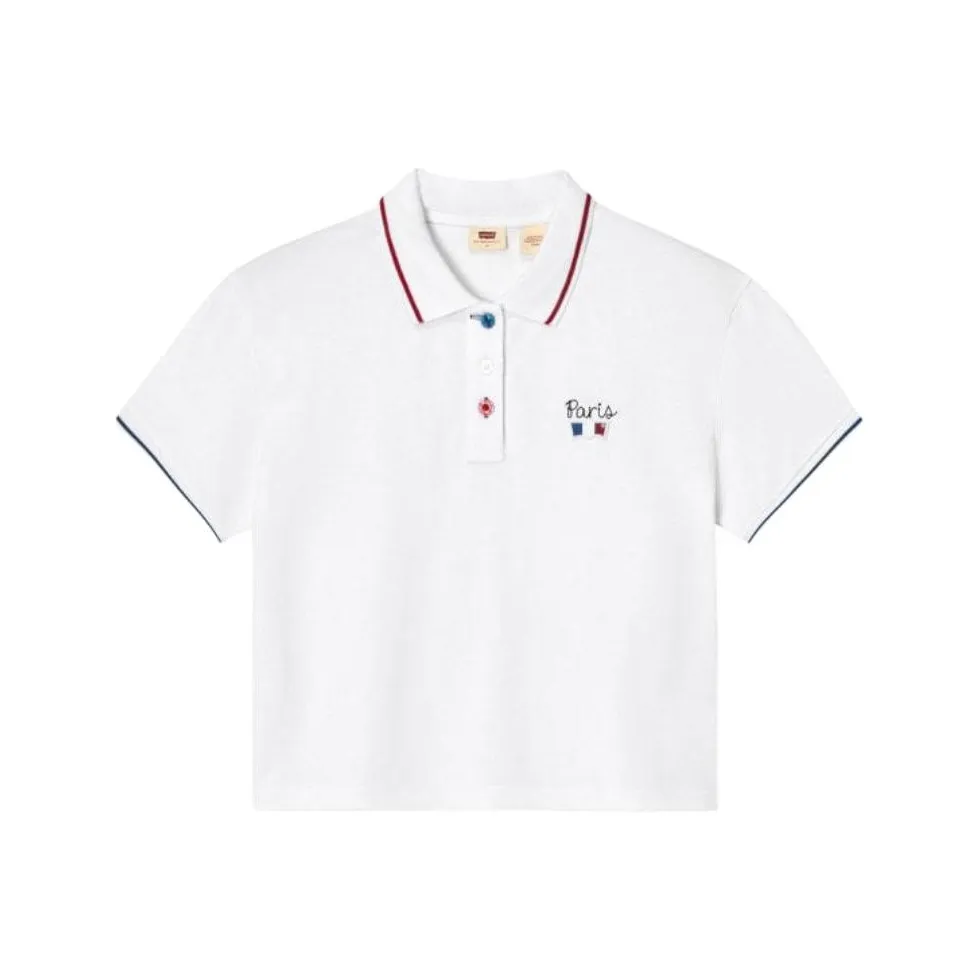 Levi's SS24 Paris Limited Capsule Series Поло Женское Белое