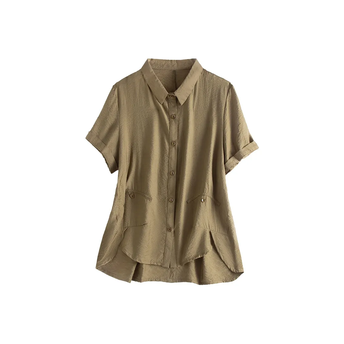 SIBAISHE Темный кофейный цвет женские рубашки