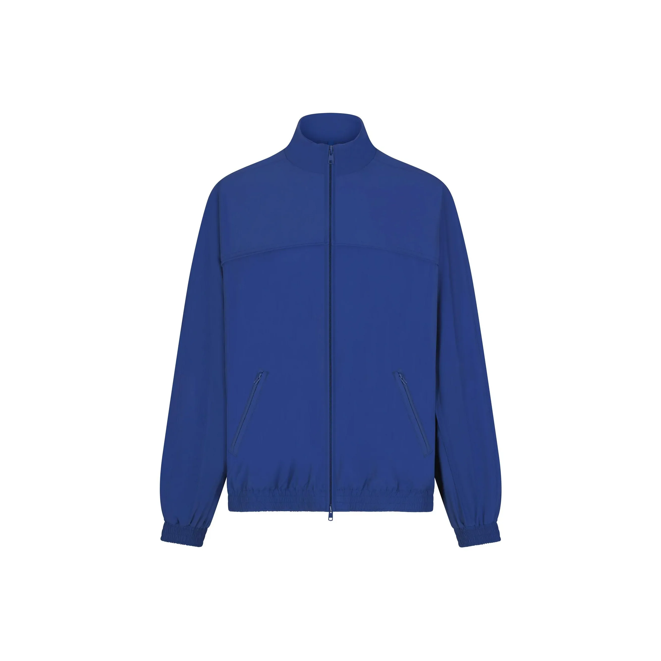 SKIMS TRACK WOVEN NYLON OVERSIZED JACKET Jackets Coats Women's COBALT/Cobalt Blue