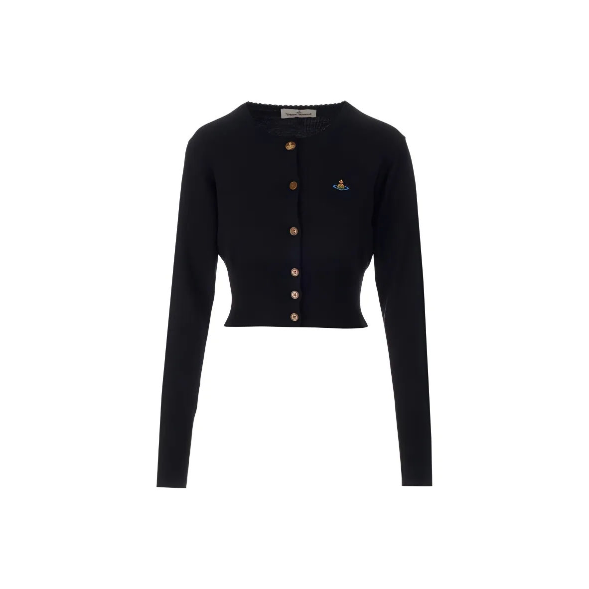 Vivienne Westwood Bea Logo embroidered Cropped Cardigan