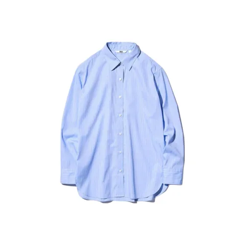 UNIQLO Розовый/синий Женские Рубашки