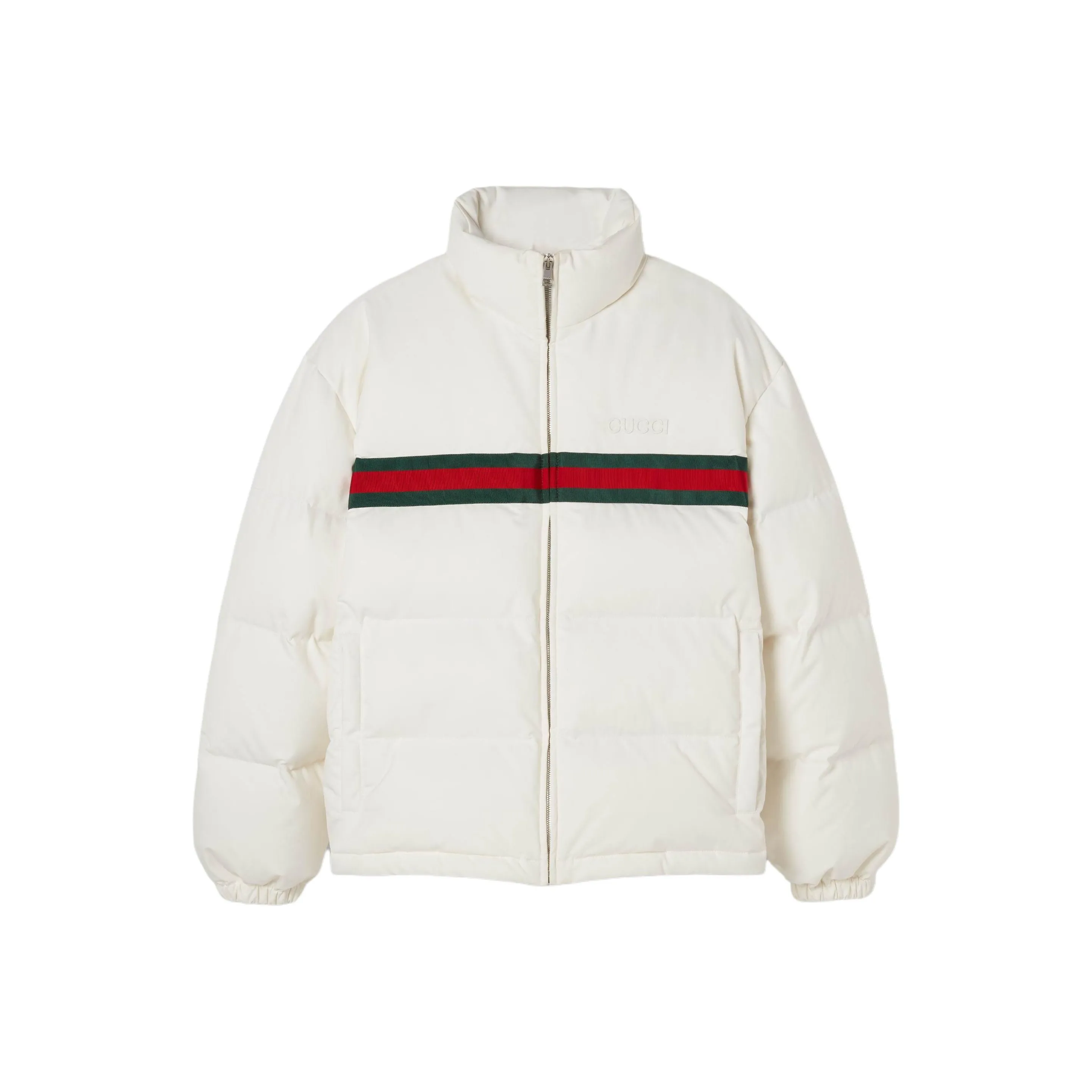 GUCCI Twill Zip Up Bomber Jacket