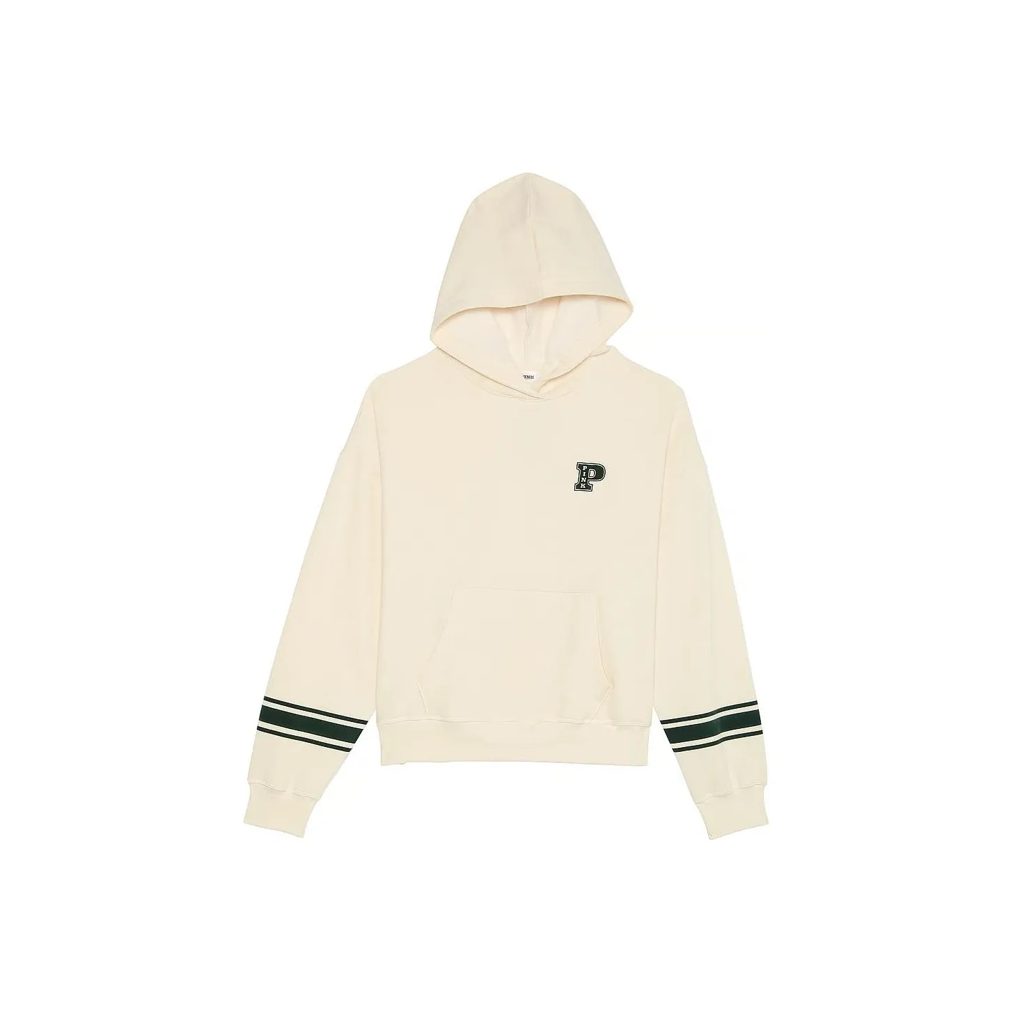 Victoria's Secret PINK Ivy Fleece Campus Hoodie/White Shell Sweatshirt Women's White Shell