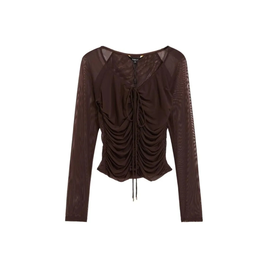 BEBE FW24 T Рубашка Женская Кофейного цвета