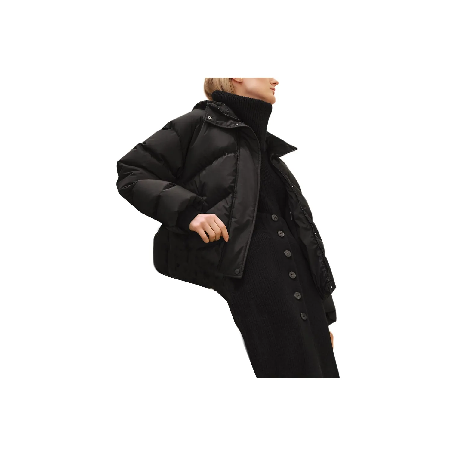 HERMES Down Jacket Women's Black