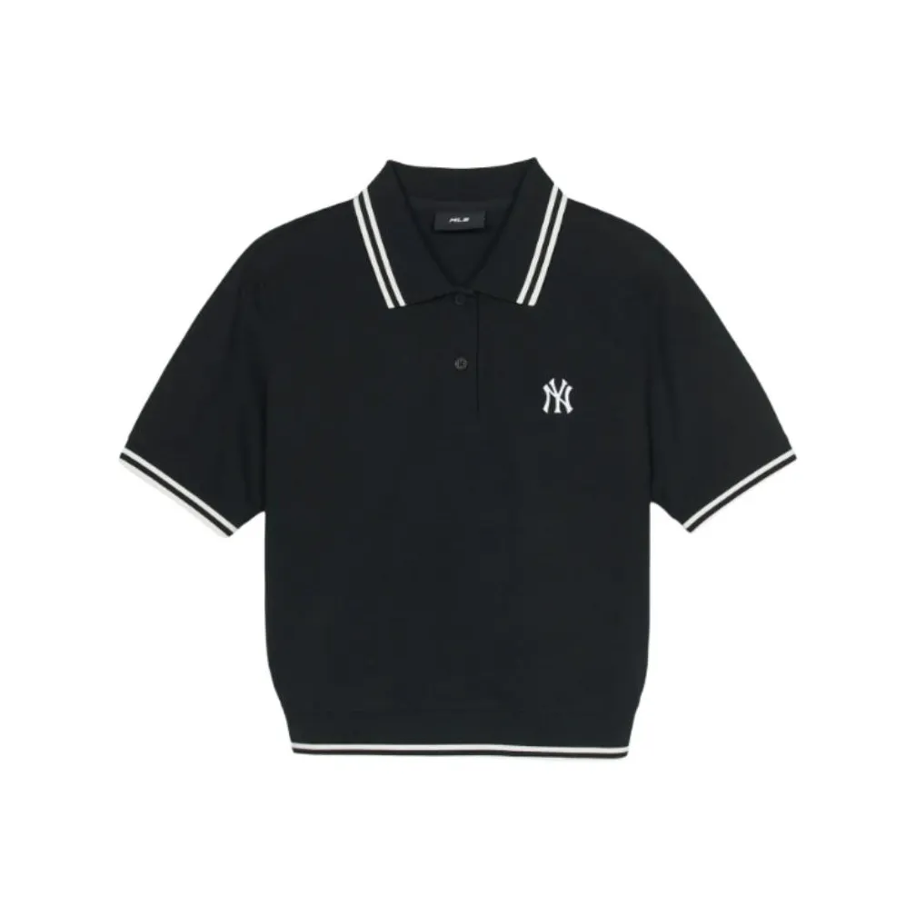 Mlb Base Logo Нью-Йорк Янкис Поло Женское Черное