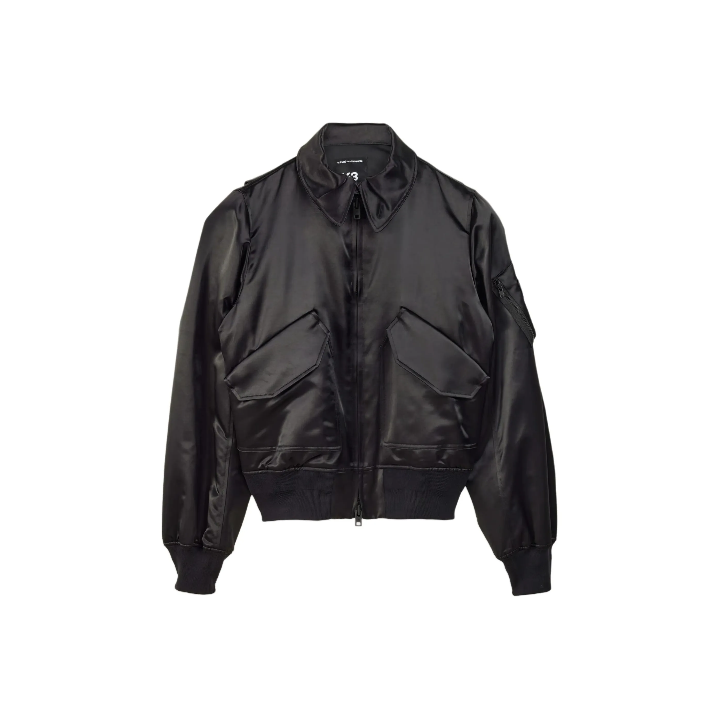 Y 3 Satin Zip up Bomber Jacket