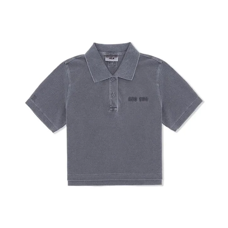 MLB Boston Red Sox SS25 Поло Женское Темно-Угольный Серый