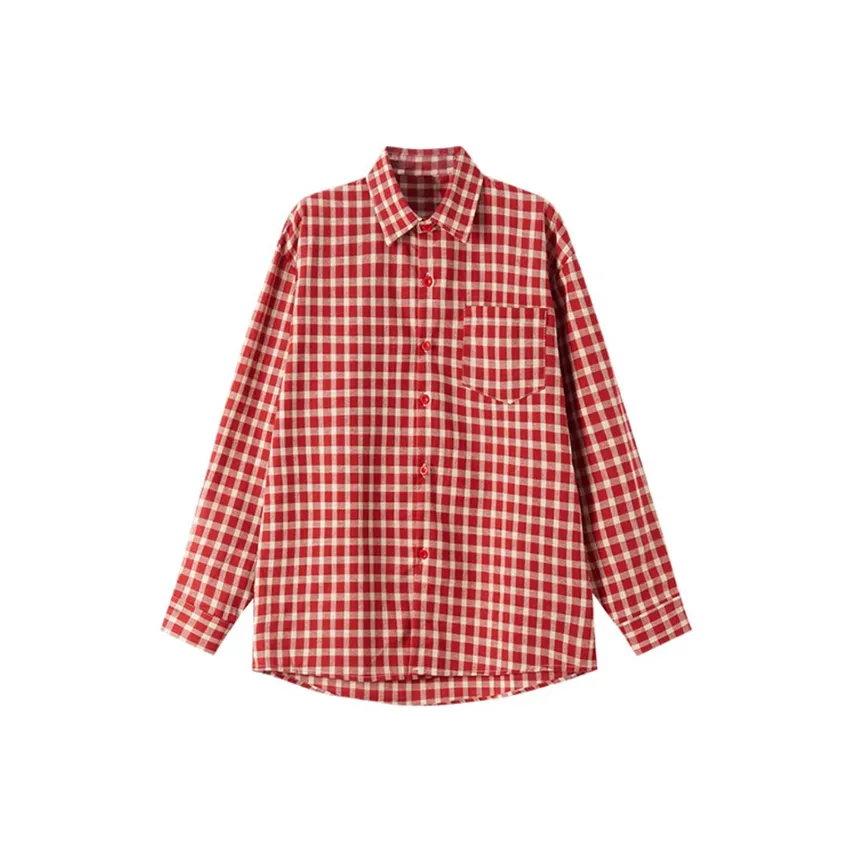 SYEEE WITH U Рубашка Женская Красная Клетка