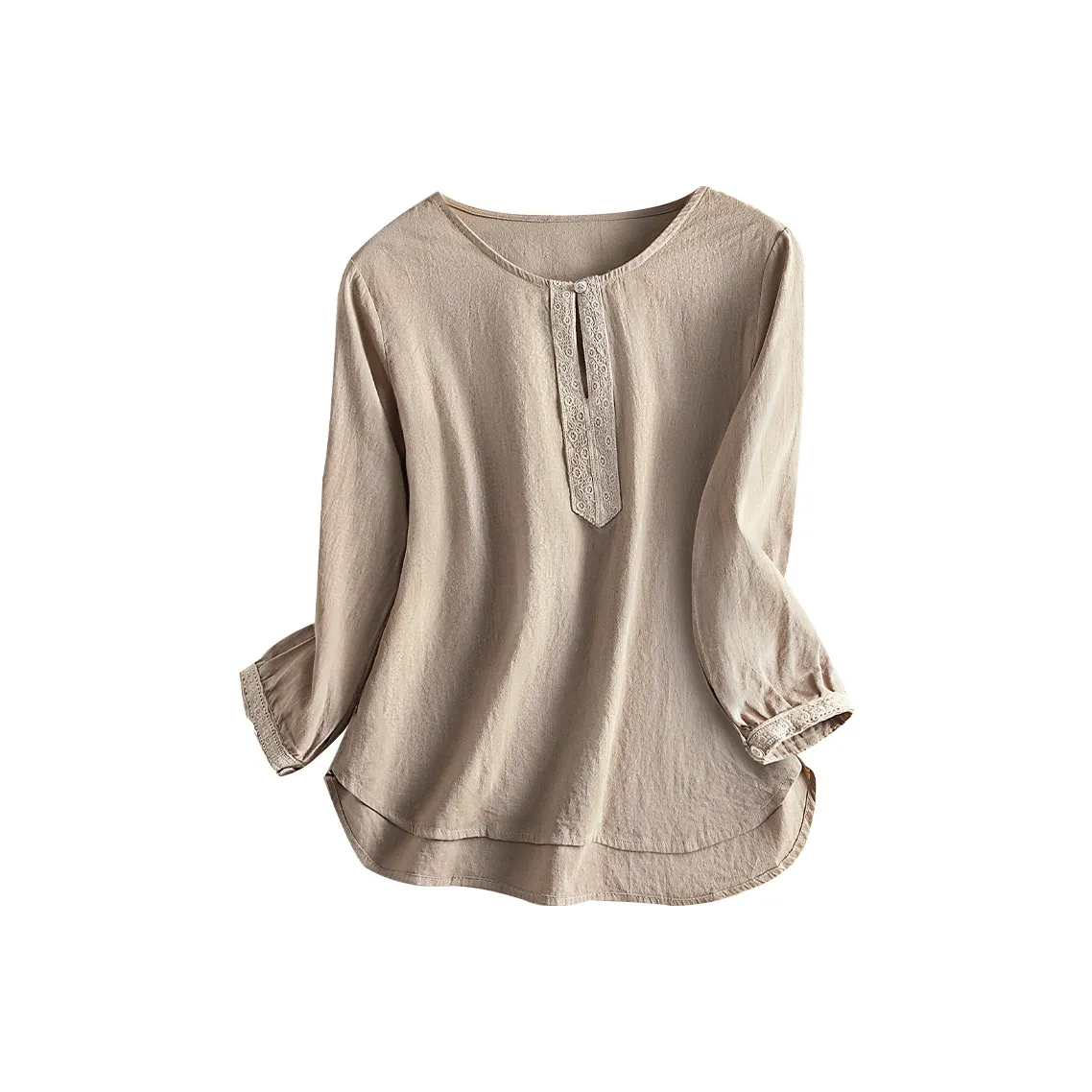 Cypress House Рубашка Женская Светло-Кофейного Цвета