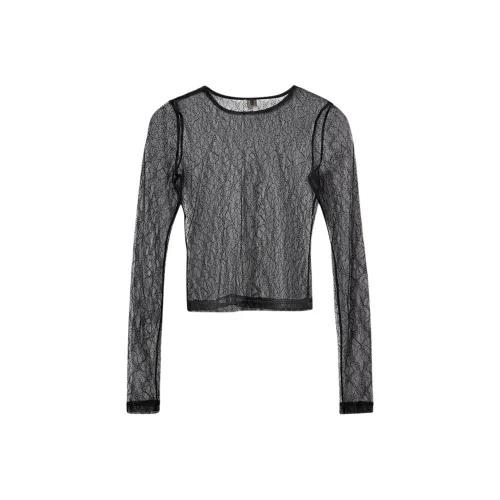 The. garment Black Женские T-рубашки