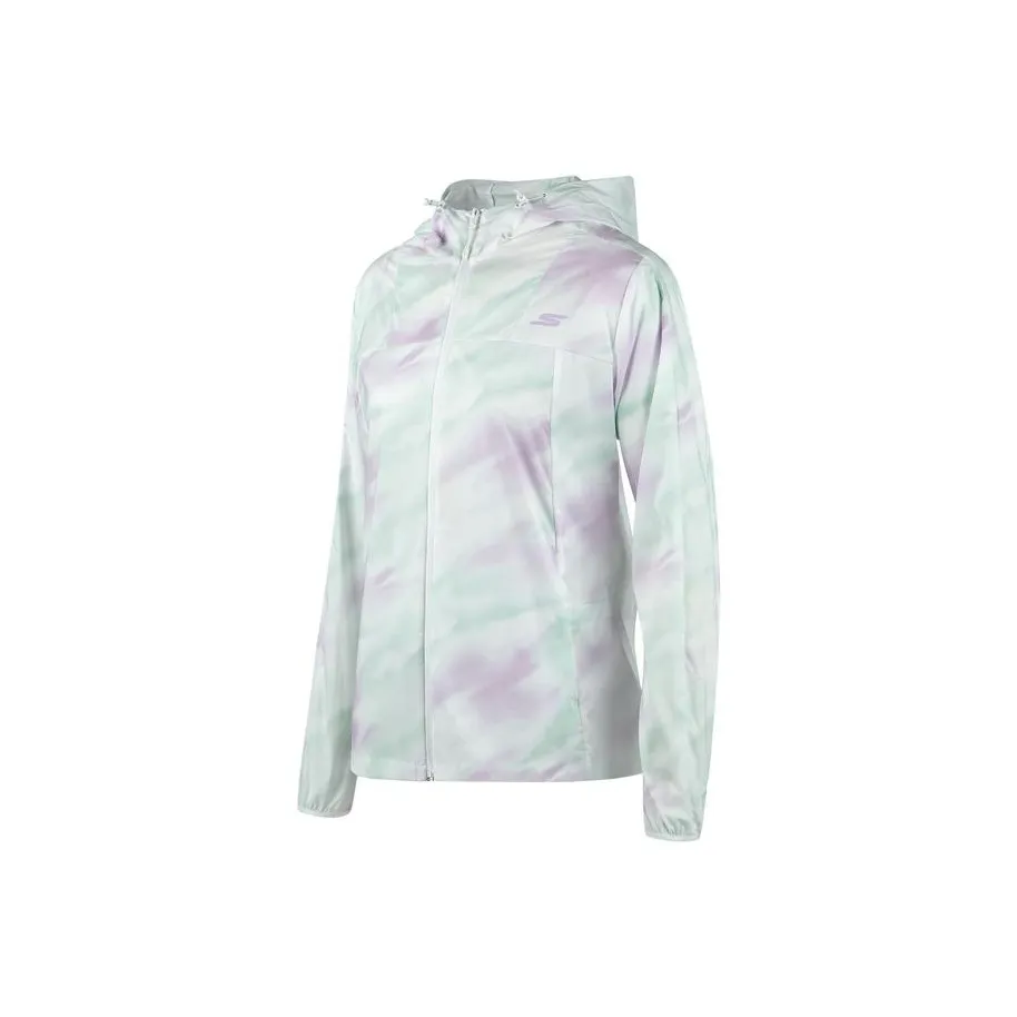 Skechers Куртки и Пальто Женские Фиолетовый Зеленый Чернила Рендеринг