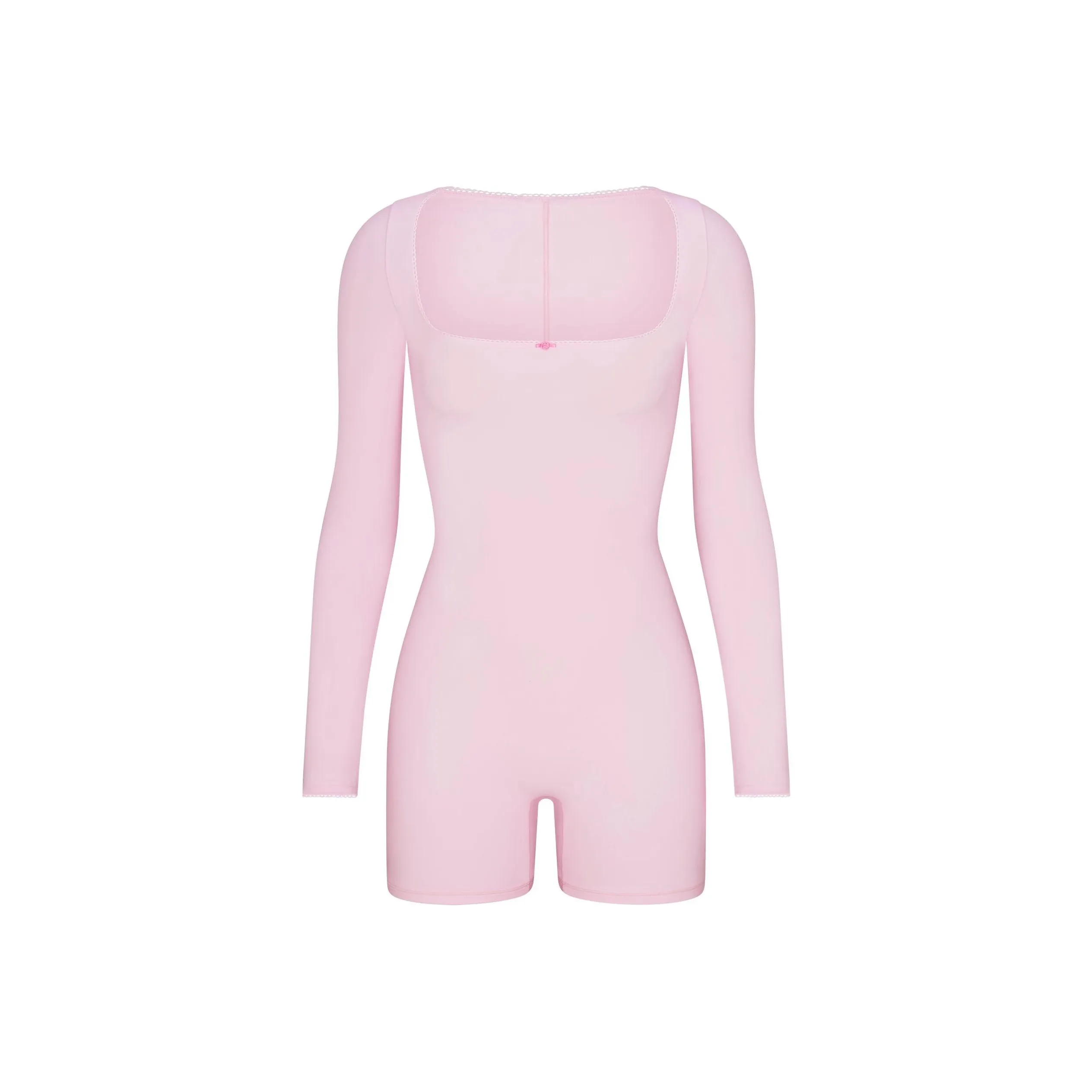 SKIMS Valentine's Day Collection Размер FITS EVERYBODY PICOT Длинный рукав Комбинезон Женские Вишневый цветок Tonal 