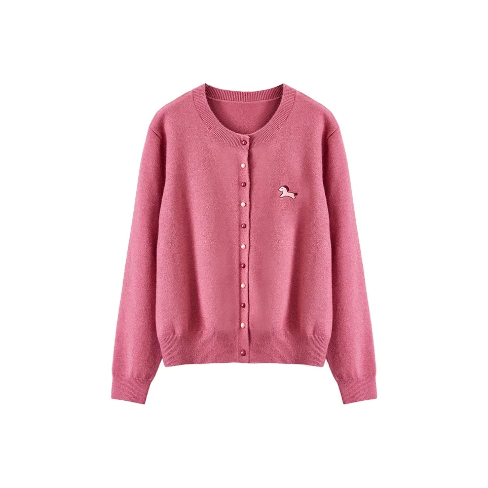 XIANGYING Knitwear Women's Barbie Pink