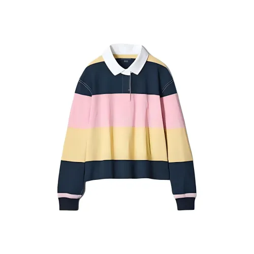 UNIQLO Голубой и розовый Женские Поло
