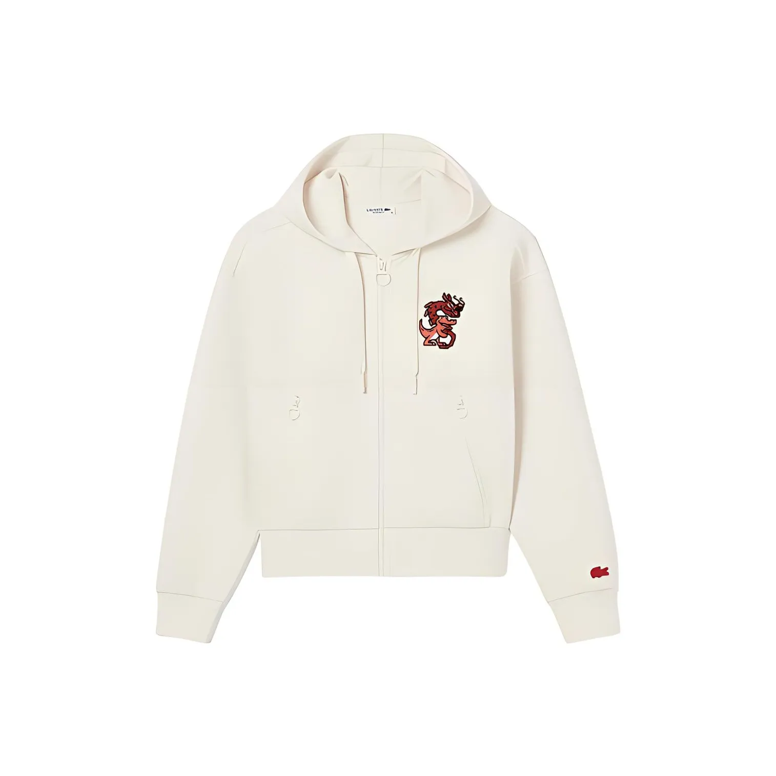 Толстовка LACOSTE Collaboration Женская Кремово-Белая