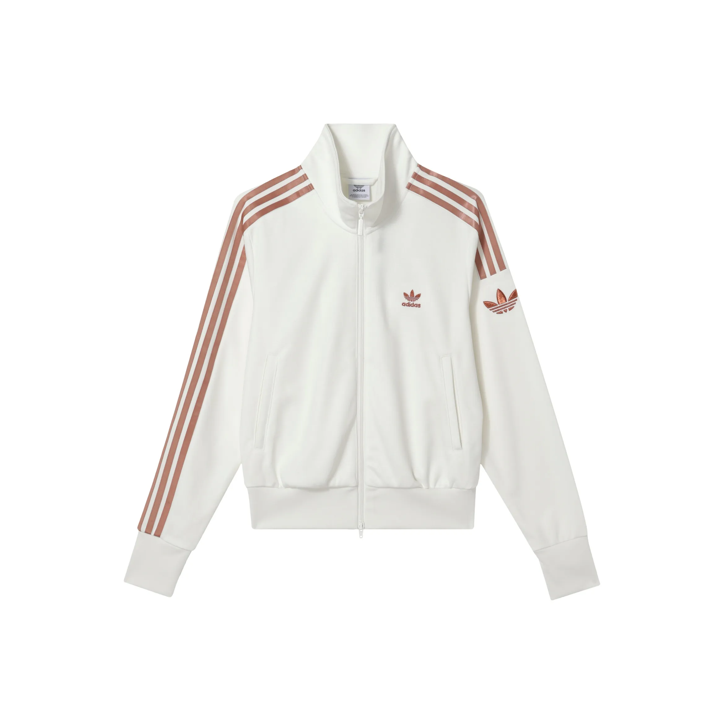 adidas originals Women's Striped Color Block Zip-Up Jacket 'Bright White'