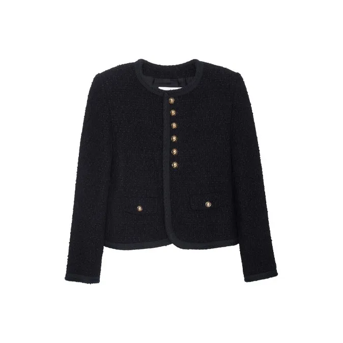 CELINE Chasseur Bouclette Natte Jacket Black