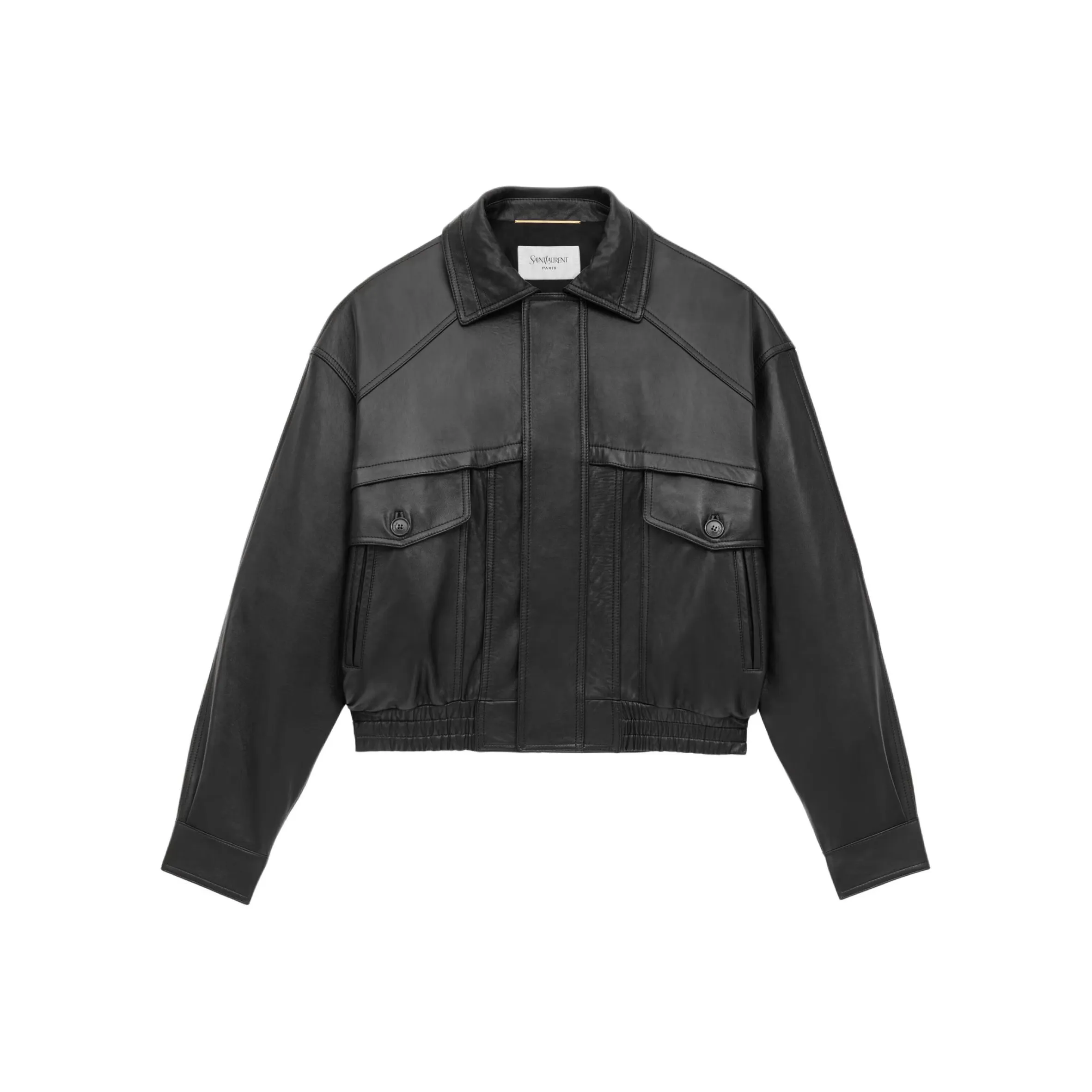 SAINT LAURENT Leather Jacket 'Black'