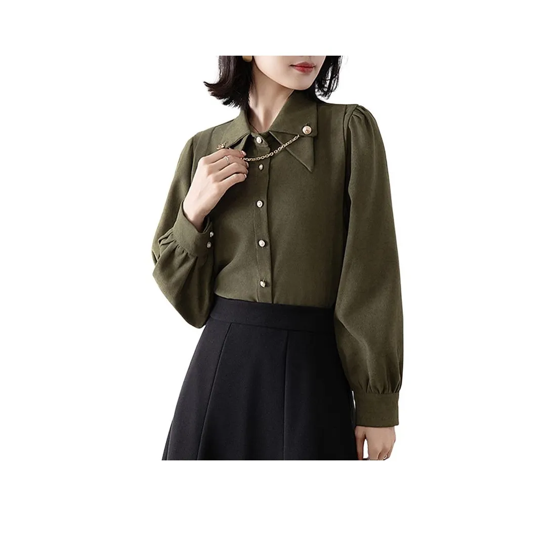 La Chapelle Рубашка Женская Армейская Зеленая