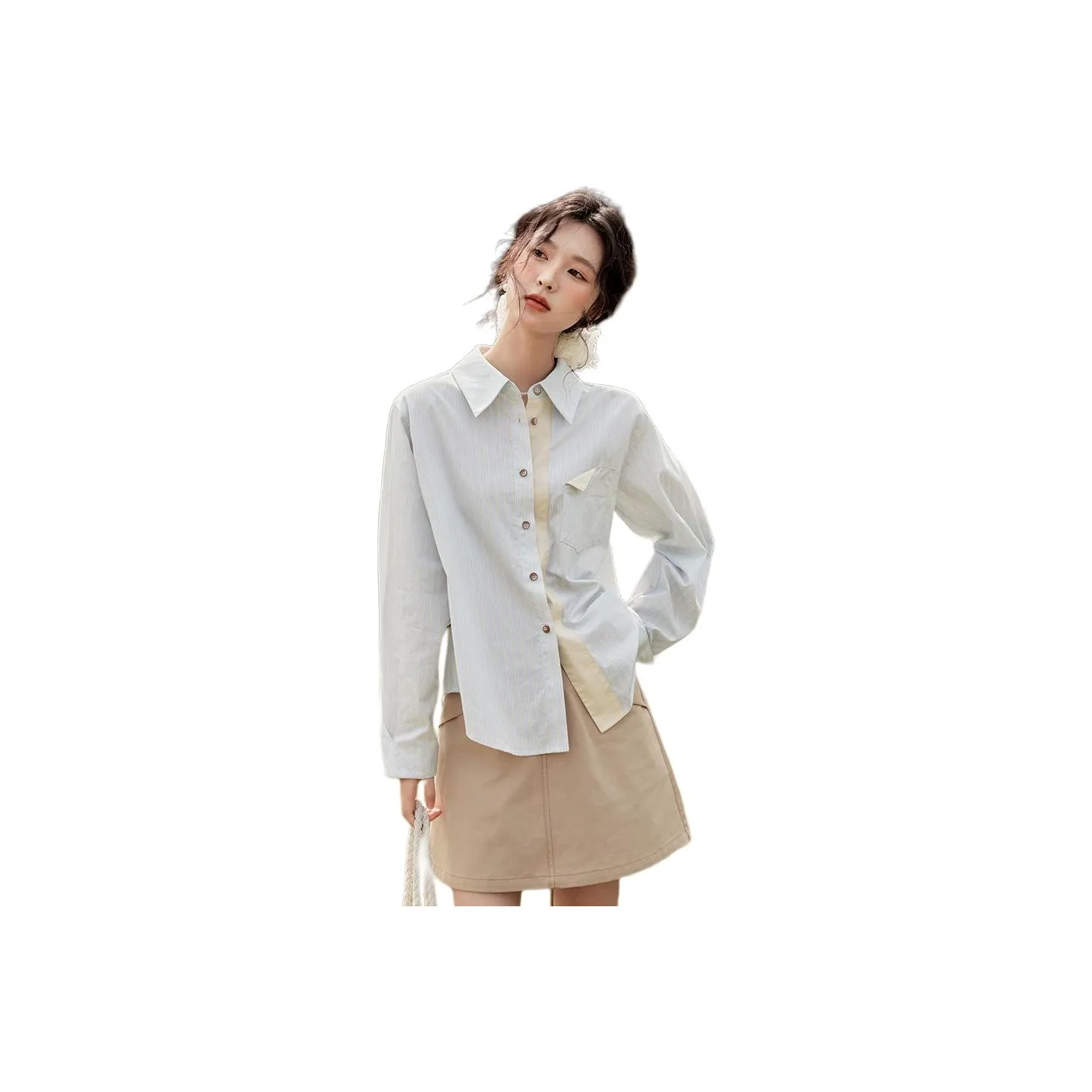 MISHOW Shirts Women's Sea Salt Blue