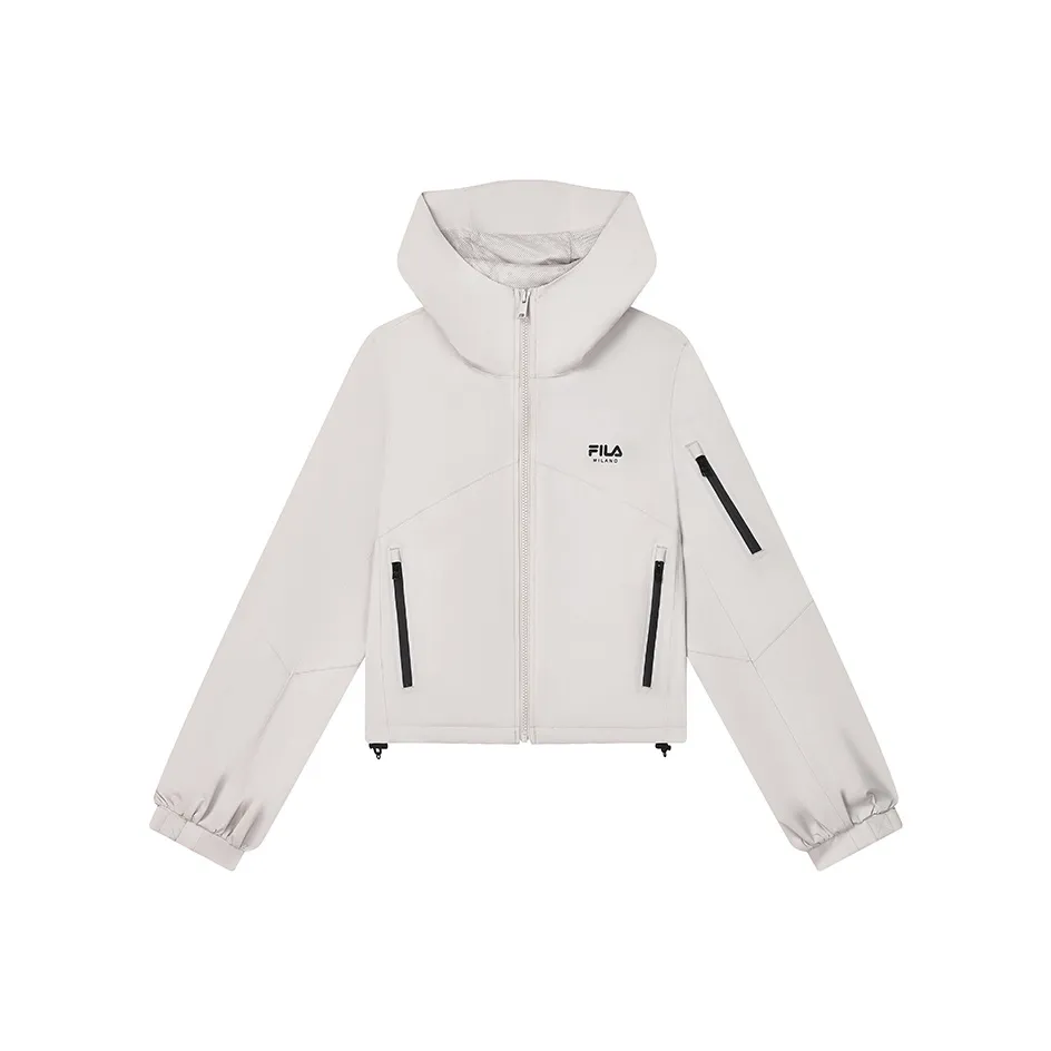 FILA MILANO Italian Luxury Sports Collection Jackets & Coats Women's Light Silver Gray